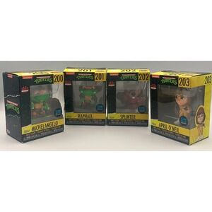 Funko Mini TMNT Set of 4– Michelangelo, Raphael, Splinter, April O'Neil #200-203